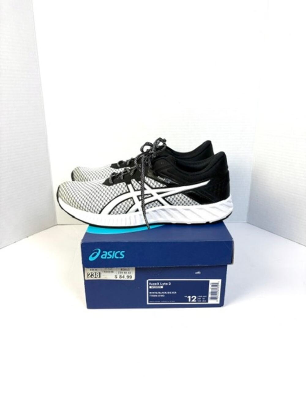 Asics Fuzex Lyte 2 Running Shoes Women's Size 12 White Black Silver T769N-0190